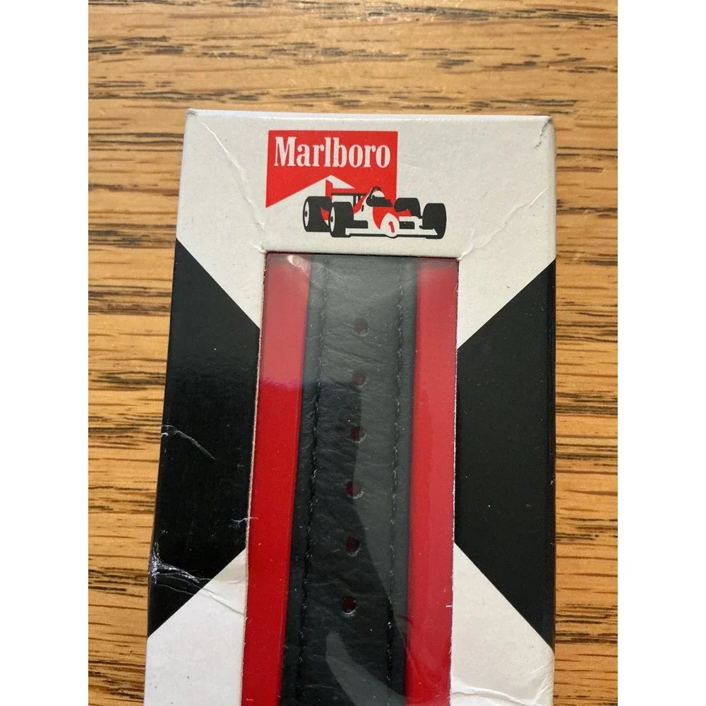 Vintage Marlboro Racing Team Watch New in Box 1990s F1 Formula 1 Promo Black